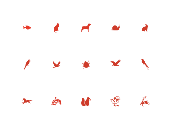 20個動物簡單ICON圖标
